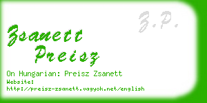 zsanett preisz business card